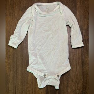 Kyte Baby Cloud White 0-3 LS Bodysuit